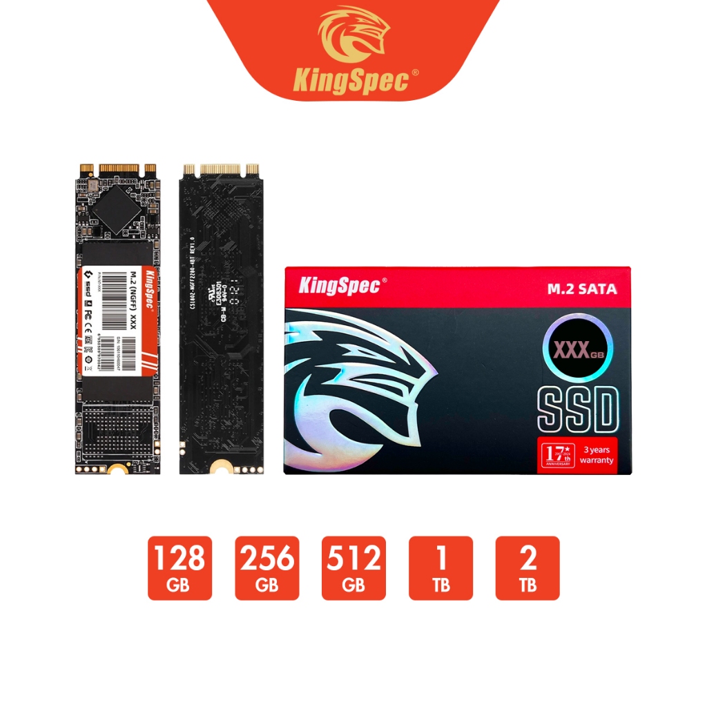 Ổ cứng SSD KingSpec M2 SATA3 128GB / 256GB / 512GB / 1TB / 2TB  [ NT-Series ]  - Hàng Chính Hãng