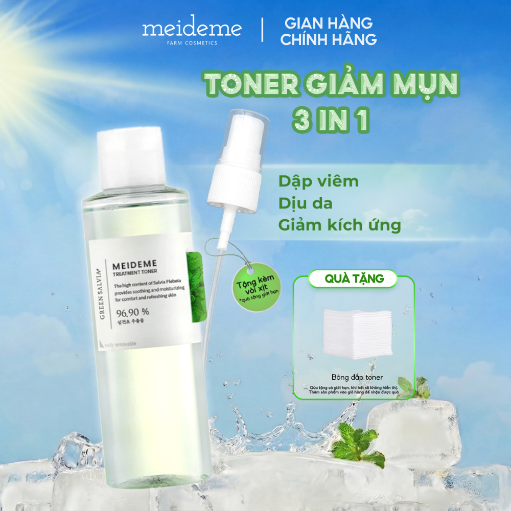 Toner dập viêm dịu da MEIDEME Green Salvia Treatment Toner 200ml