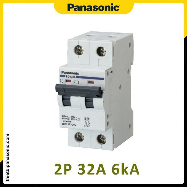 Cầu dao tự động 2 tép Panasonic BBD2322CNV – MCB 2P 32A 6kA 240VAC