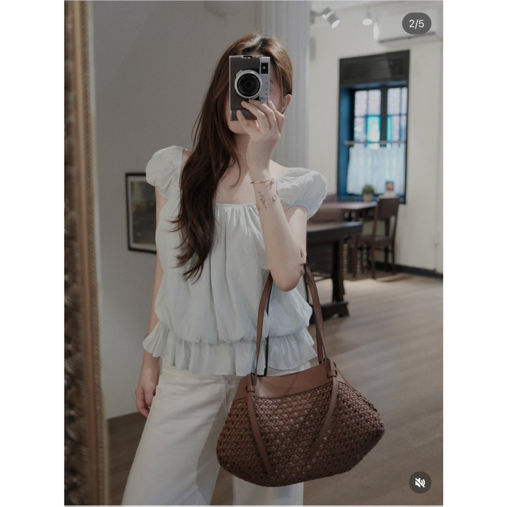 (MÃ 5675) ÁO SƠ MI KIỂU TAY CỘC DÁNG BÍ BỒNG BO CHUN XÒE NHẸ VẢI VOAN TƠ ÁO KIỂU VOAN TƠ - DÀNH CHO NỮ | BigBuy360 - bigbuy360.vn
