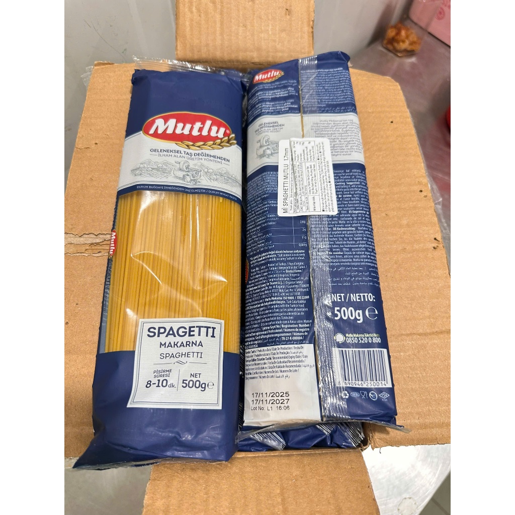Mì ý spaghetti No.4 Mutlu 500g