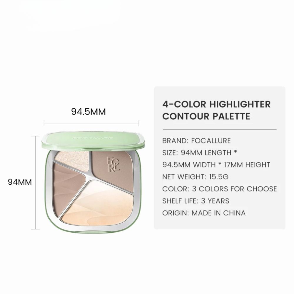 Ảnh 9 của Tạo khối Focallure Color Highlighter Contour Palette tạo chiều sâu, định hình góc cạnh FA-F86.