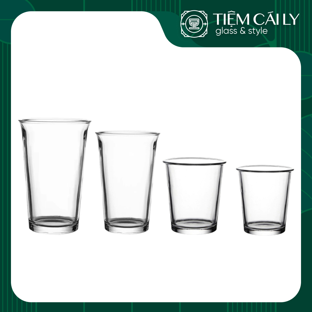 LY THỦY TINH TRƠN MIỆNG LOE R106-9012-9016 / 350ml - 360ml - 480ml / LY CAFE - SINH TỐ - NƯỚC ÉP