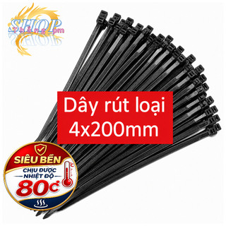 [1kg dây rút~1290sợi][Có xuất VAT]Dây rút 4x200mm siêu bền chịu nhiệt 80 độ C