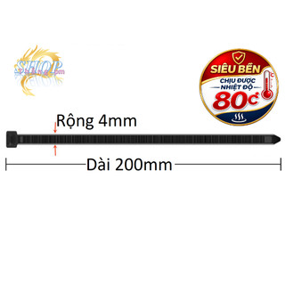 [1kg dây rút~1290sợi][Có xuất VAT]Dây rút 4x200mm siêu bền chịu nhiệt 80 độ C