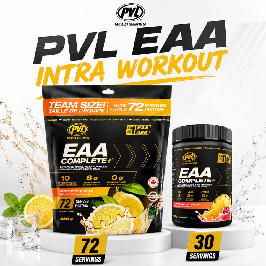 Bột bổ sung điện giải PVL EAA Complete cung cấp axitmin và các khoáng chất thiết yếu