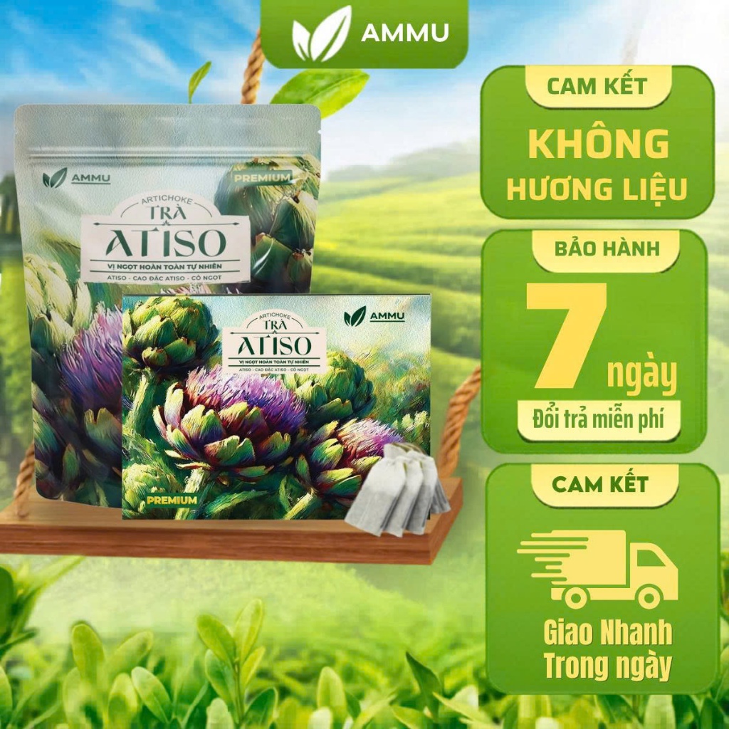 Trà Atiso Túi Lọc Thảo Mộc Nguyên Bản Thanh Mát Giải Khát Lành Tính Mùi Hương nhẹ Nhàng  Ammu