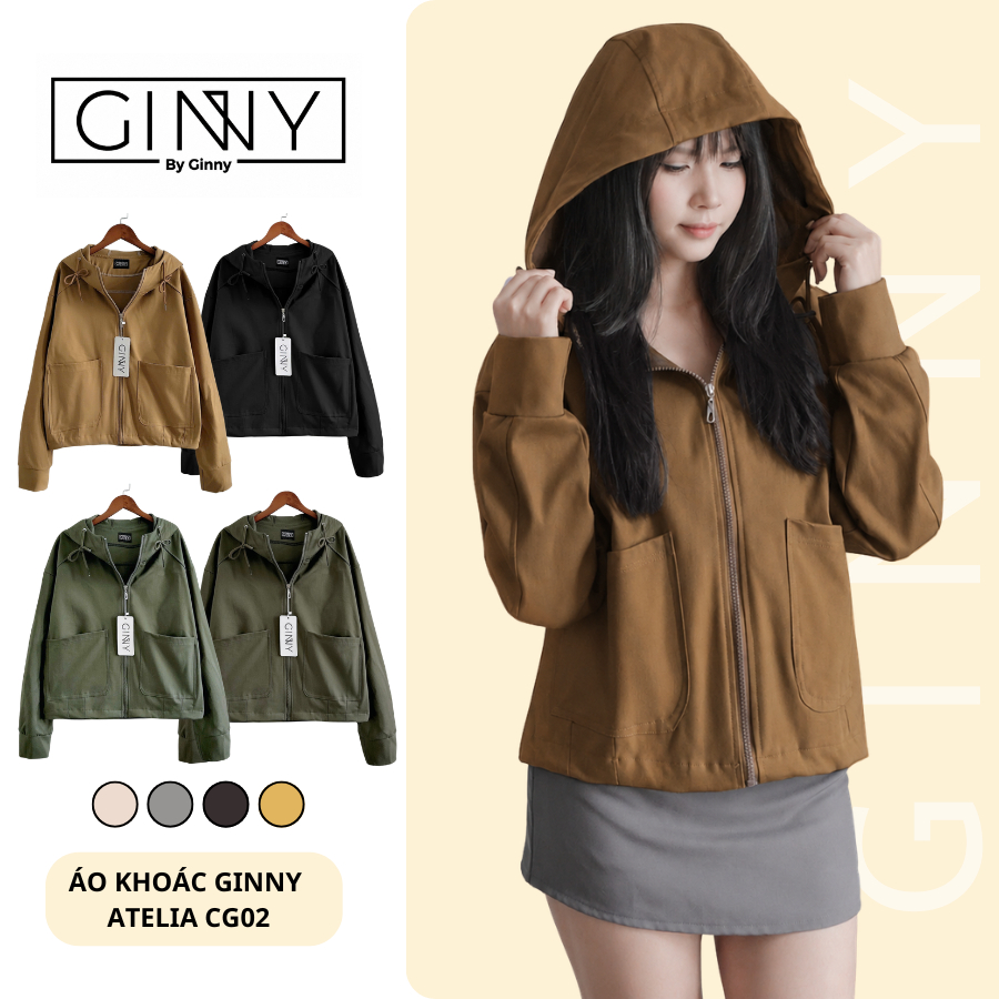 Áo Khoác 𝐆𝐈𝐍𝐍𝐘 Kaki Cotton Atelier CG02 | Co Giãn Form Basic Chống Nắng Tốt Thích Hợp Đi Làm Đi Học