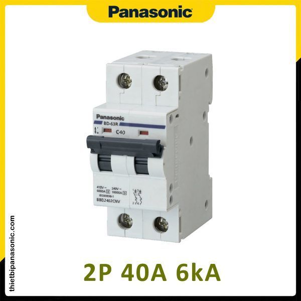 Cầu dao tự động 2 tép Panasonic BBD2402CNV – MCB 2P 40A 6kA 240VAC