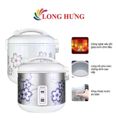 Nồi cơm điện nắp gài Sharp 1.8 lít KS-N181ETV"SL"/N182ETV"SW" - Hàng chính hãng