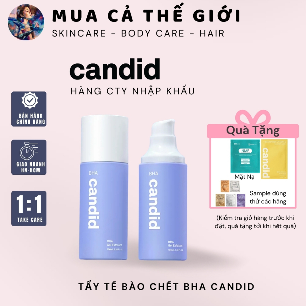 [Hàng công ty] Hoạt Chất BHA Tẩy Tế Bào Chết & Thông Thoáng Lỗ Chân Lông - CANDID BHA Gel Exfoliant 