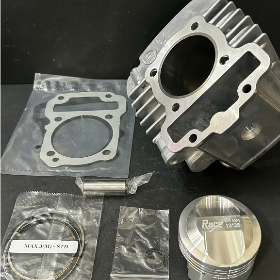 Bộ Xi Lanh Wave A110 CX110 DASH110 S110 RSX110 Blade110 DREAM110 Piston 54 57 Đầu Cao (Full piston, 