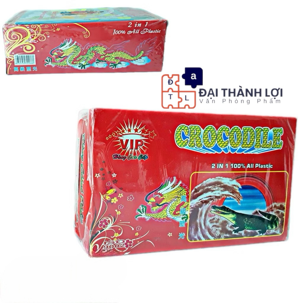 Thùng bài tứ sắc cá sấu VIP ( 100 bộ )