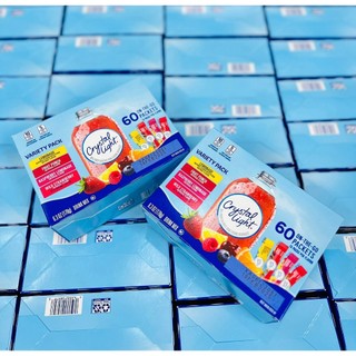 [DATE 4/2027] Bột Trái Cây Không Đường Crystal Light Hộp 60 Gói - Bột Pha Hương Trái Cây Nhập Mỹ