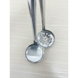 Combo 2 Vá lẩu 7cm / 2 vá lỗ inox cán dài ( ngang 7cm - cán dài 22cm)