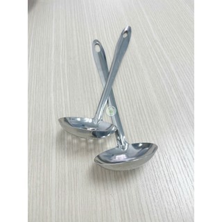 Combo 2 Vá lẩu 7cm / 2 vá lỗ inox cán dài ( ngang 7cm - cán dài 22cm)
