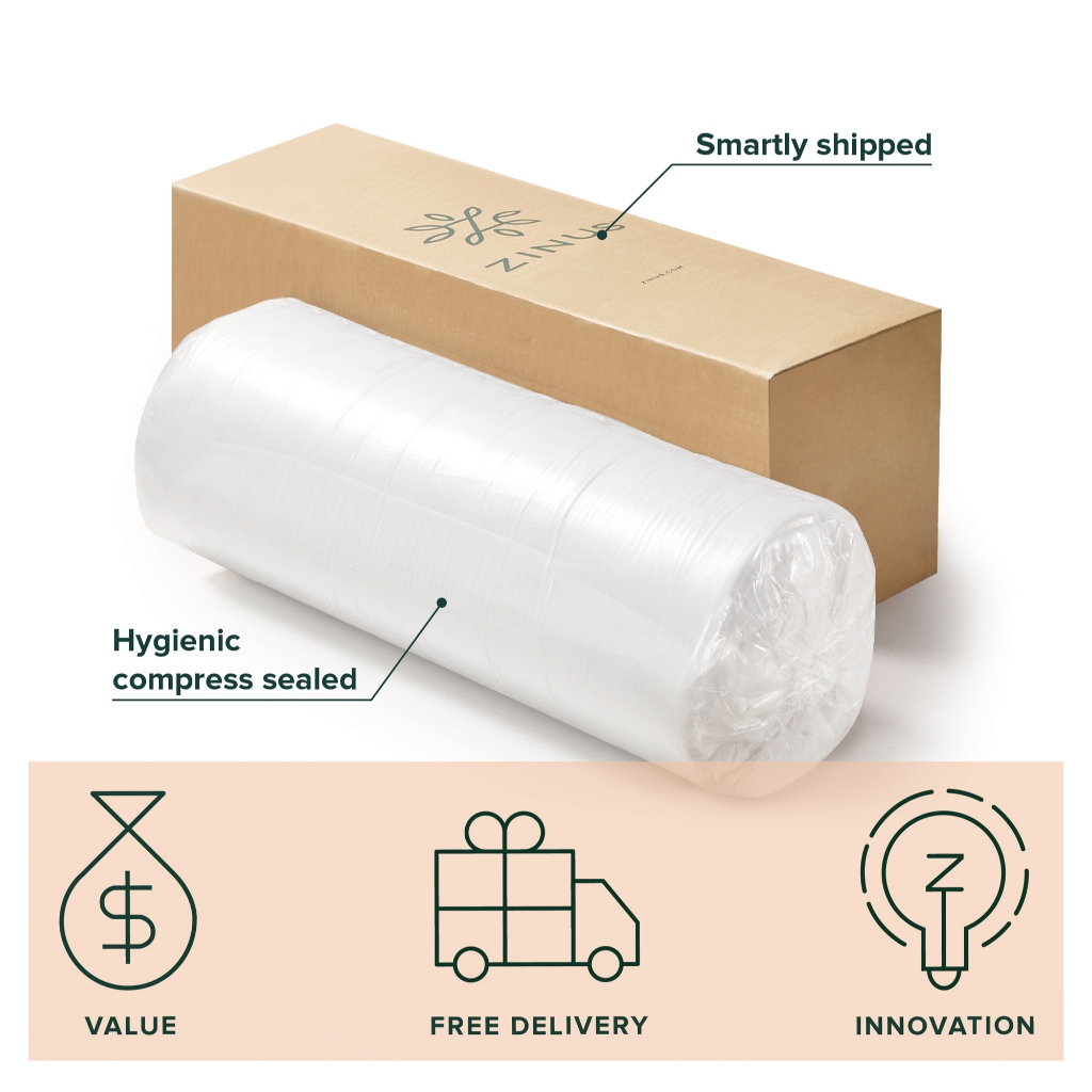 Nệm Foam Viscolatex Zinus 12cm phù hợp cho phòng trọ - 5in Foam Viscolatex Mattress Zinus | BigBuy360 - bigbuy360.vn