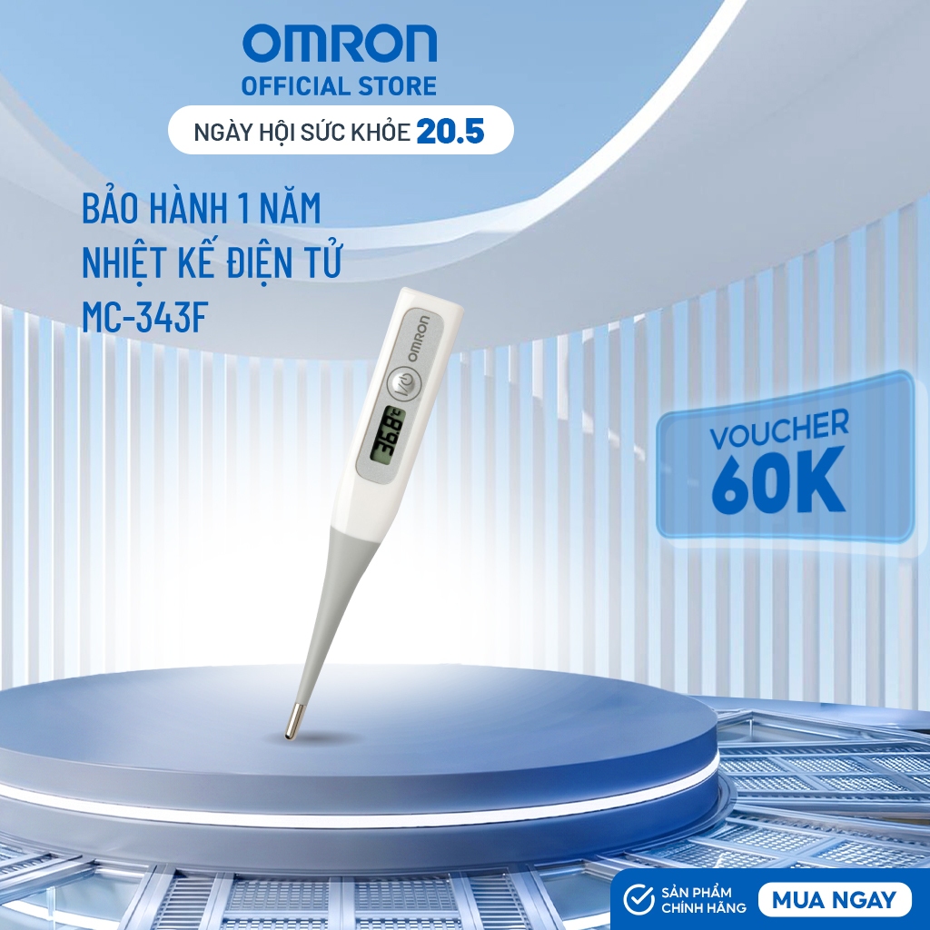 Bảo hành 1 Năm - Nhiệt kế điện tử Omron MC-343F