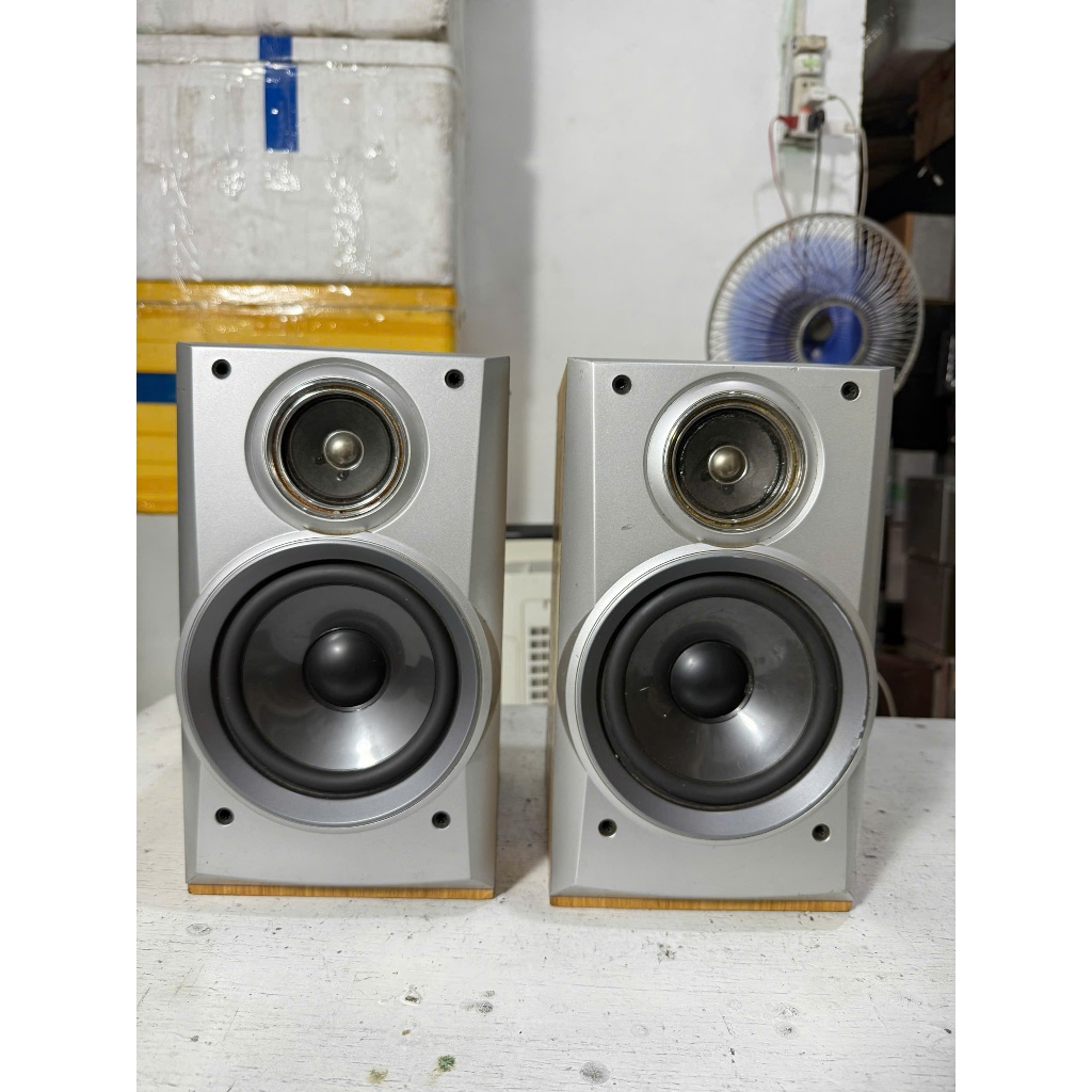 Cặp Loa Booksheolf Nghe Nhạc Aiwa SX - M500 chất âm hay bass mạnh(Loa ko lưới) hàng bãi nhật 206