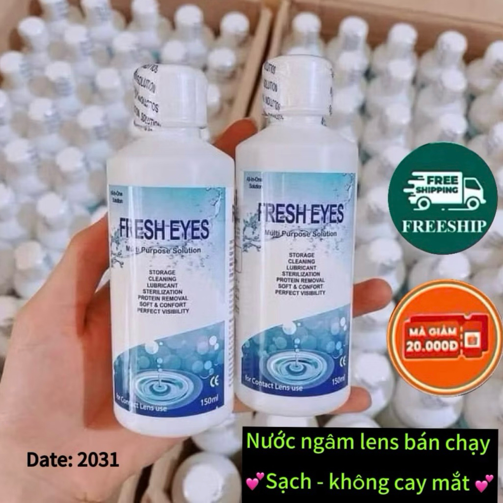 COMBO NƯỚC NGÂM LENS FRESH EYES - NƯỚC NGÂM LENS RUBY EYES , NHỎ MẮT LENS CHUYÊN DỤNG
