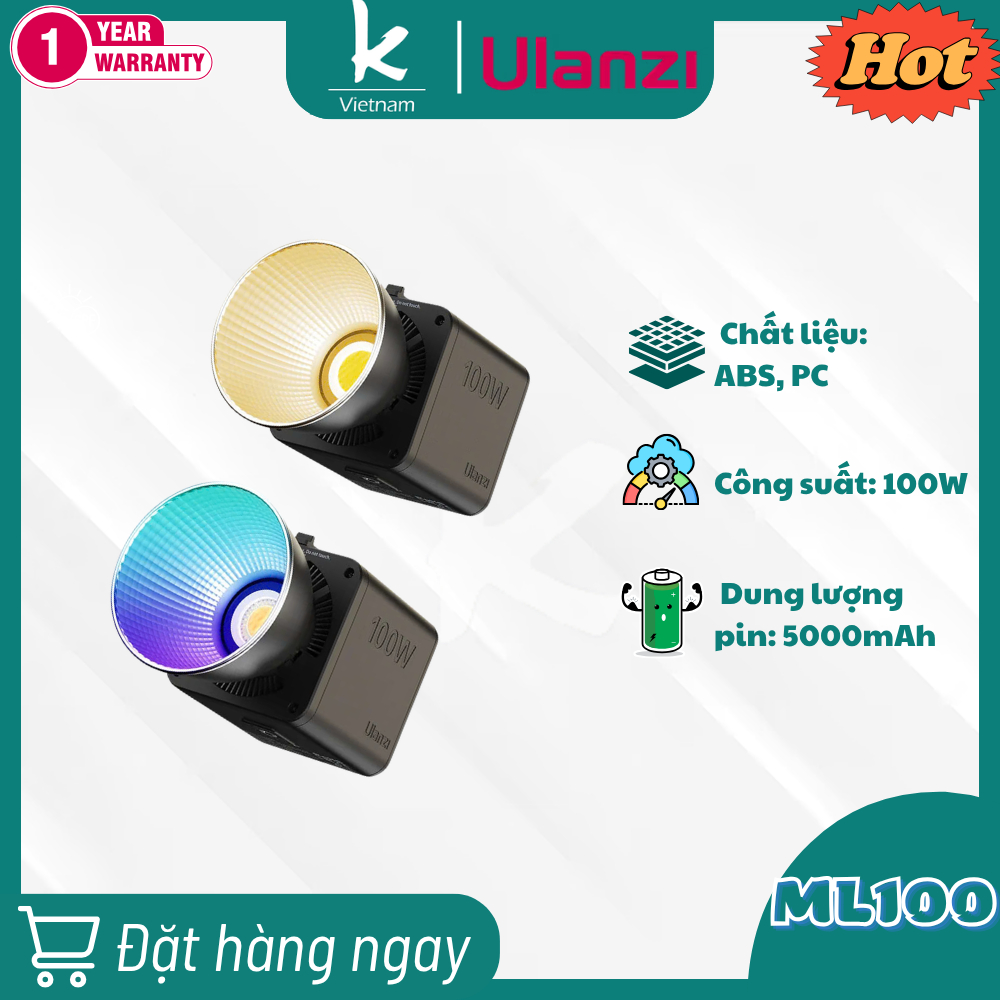 ULANZI ML100Bi / ML100 RGB 100W - Đèn COB Chuyên Nghiệp