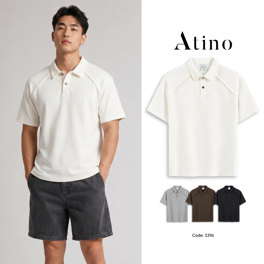 Áo Thun Polo Nam ATINO Cổ Bẻ Chất Cotton Cao Cấp Co Giãn Thoáng Mát L.4.3396
