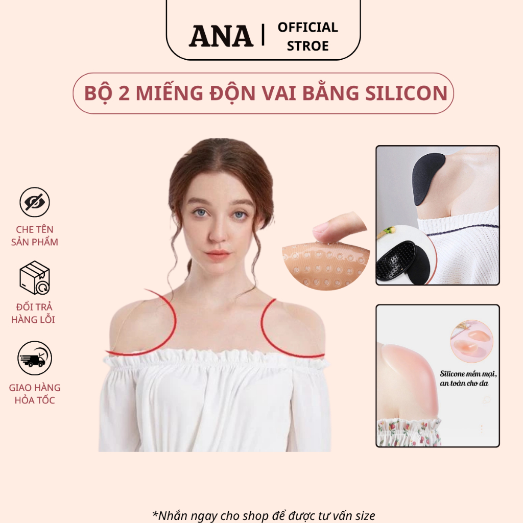 Bộ 2 miếng độn vai bằng silicon thoáng mát Yuki Store 666
