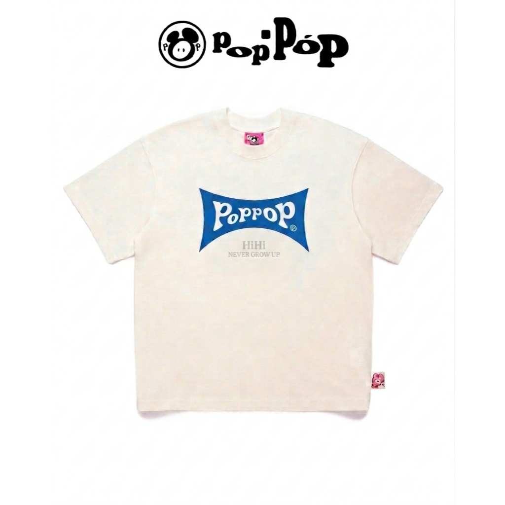 POPPOP Áo Thun Poppop hihi Abasic Logo SS26 Drop 2 Form Oversize Unisex