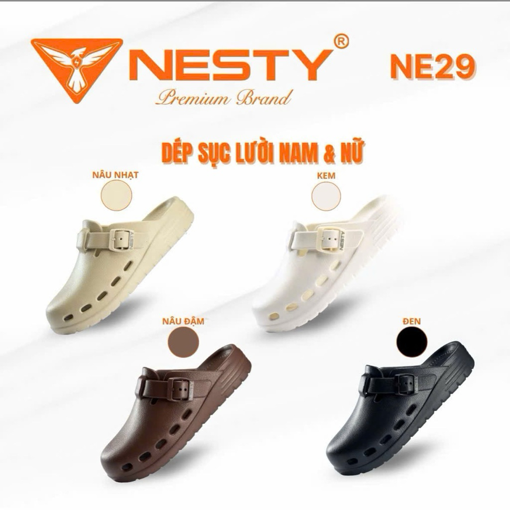 NE29  Dép sục nam nữ NESTY , đế cao su