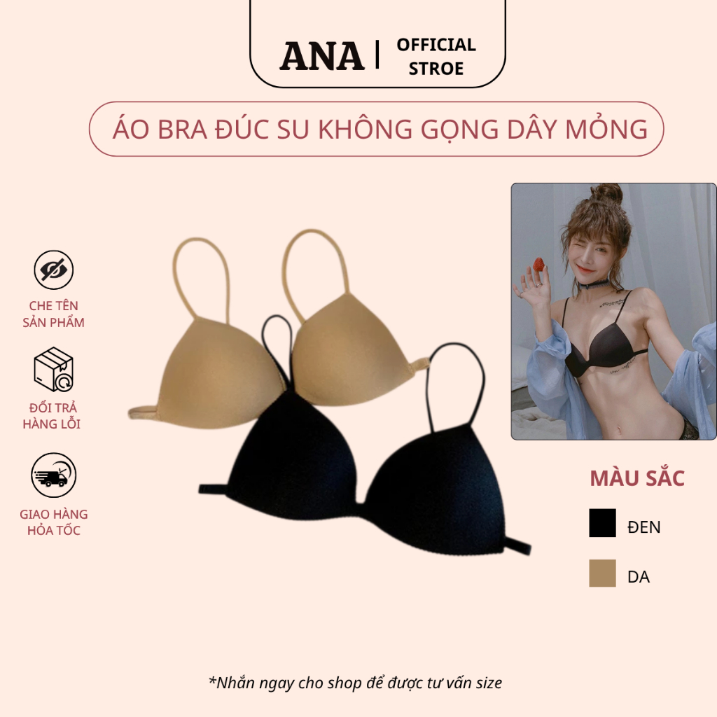 Áo Ngực Su Dây Mảnh Yuki Store Áo Bra Mút Mỏng 818
