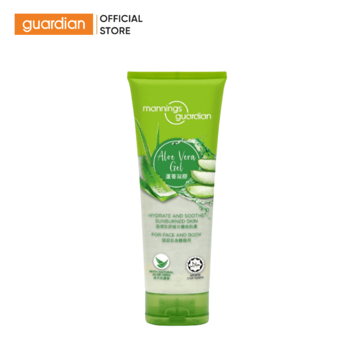 Gel Dưỡng Ẩm Mannings Guardian Aloe Vera Gel Chiết Xuất Lô Hội / Nha Đam 250ml