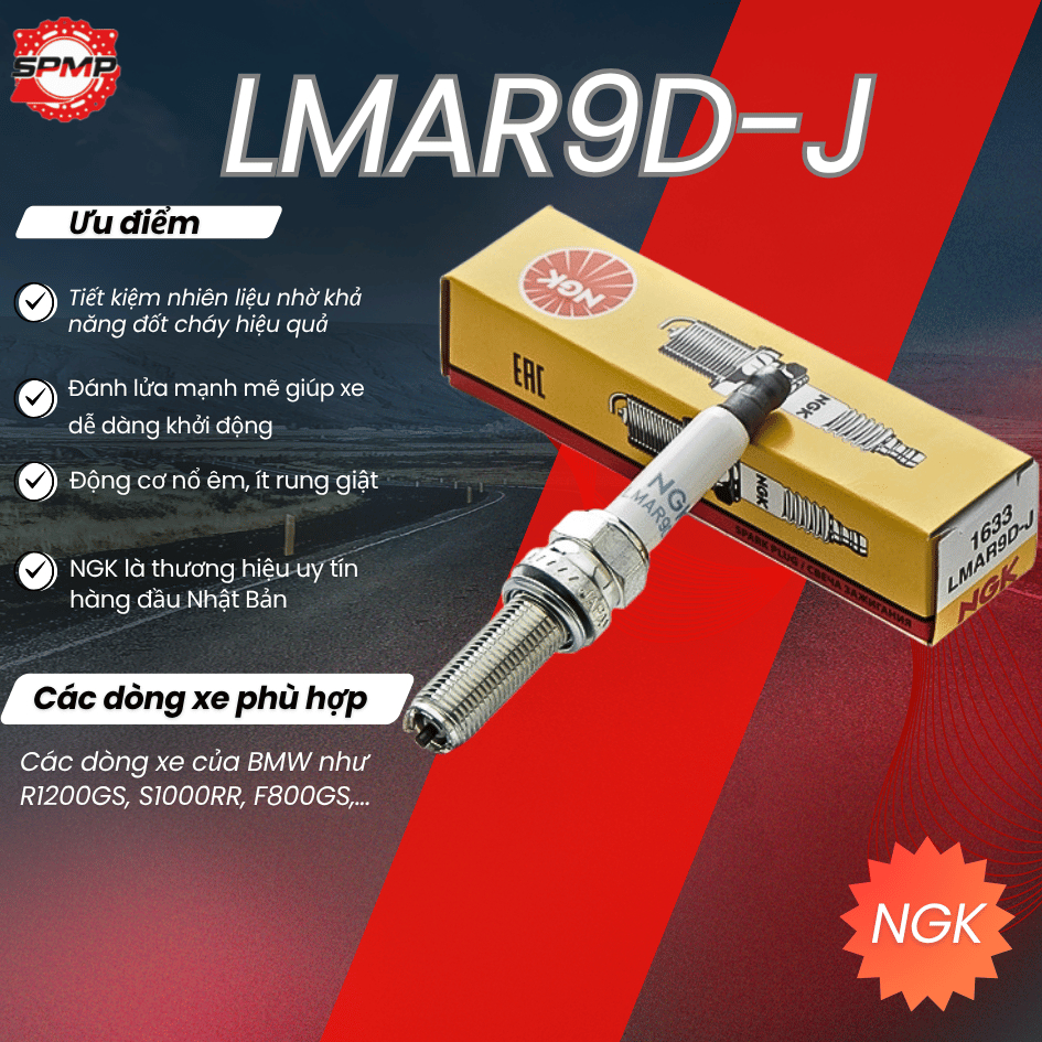 BUGI NGK LMAR9D-J 1633 DÙNG CHO XE BMW
