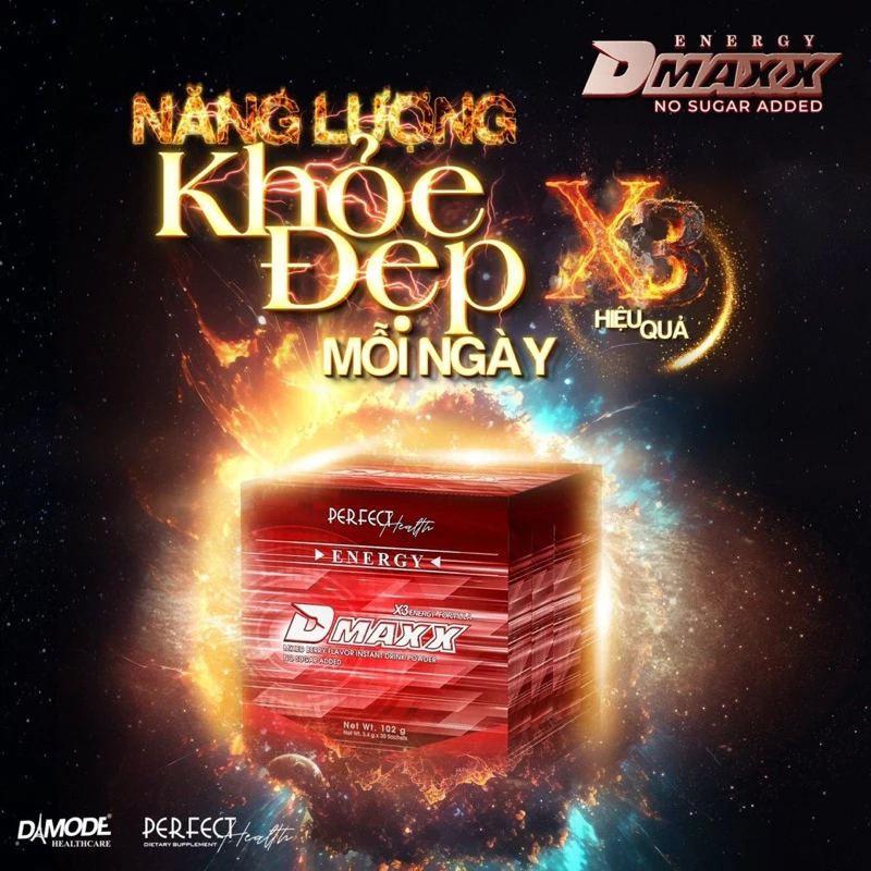 Dmaxx Đỏ Không Đường Damode - DMAXX ENERGY FORMULA NO SUGAR ADDED [CHÍNH HÃNG]