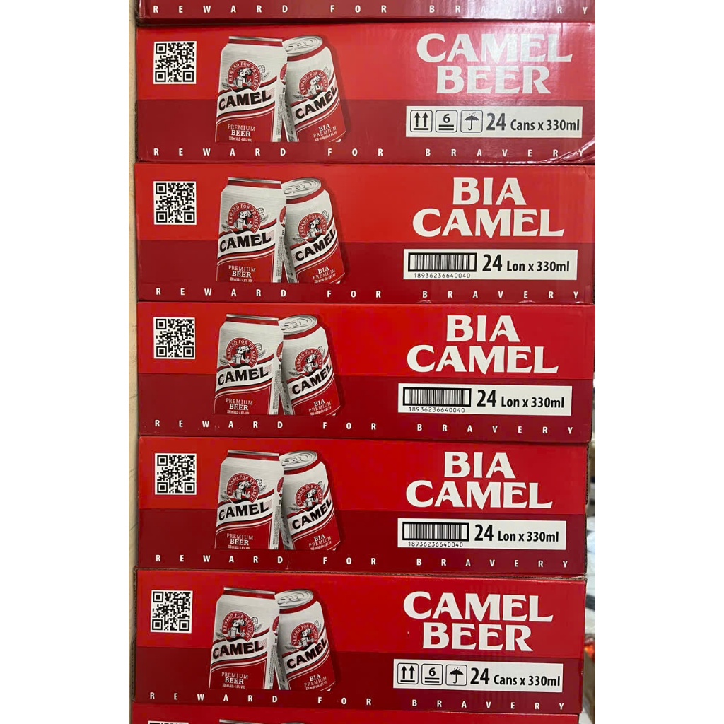 [HSD Tháng 5/2027] Thùng 24 lon Bia Camel Premium (lùn đỏ) 330ml
