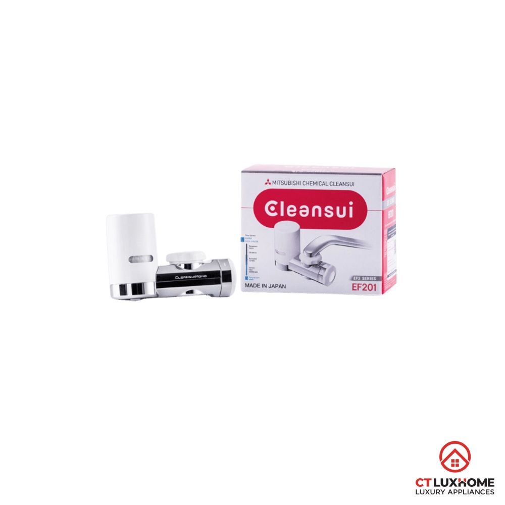 Thiết bị lọc nước lắp trên bồn rửa Mitsubishi Cleansui EF201 không dùng điện, 3 chế độ nước rửa kèm 
