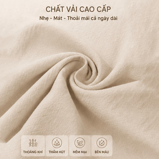 Bộ Đũi Nam Màu Be Cao Cấp Form Rộng - Mặc Mát Cả Ngày, Đi Chơi Đi Phố Cực Đẹp