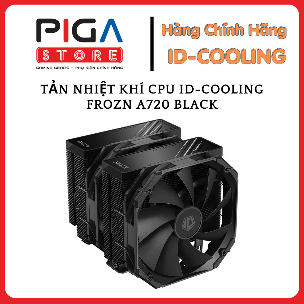 TẢN NHIỆT KHÍ CPU ID-COOLING FROZN A720 BLACK  (2 fan 14cm - 7 ống đồng)