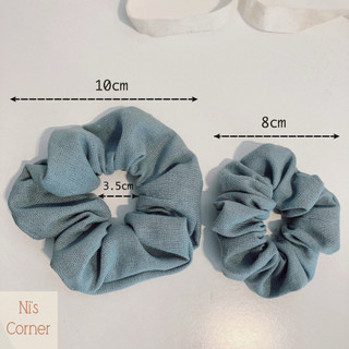 Scrunchie - Cột tóc Linen màu Đen (Pure Linen)