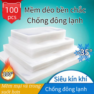 Túi hút chân không 1 mặt nhám đựng thực phẩm loại dày bền, phù hợp máy hút chân không gia đình, đóng gói tiện lợi