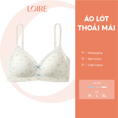 Áo Lót Nữ Không Gọng Loire Al250738 Đệm 0.5cm Cotton Mềm Form T-Shirt Mút Vừa Phải Ôm Ngực Đẹp