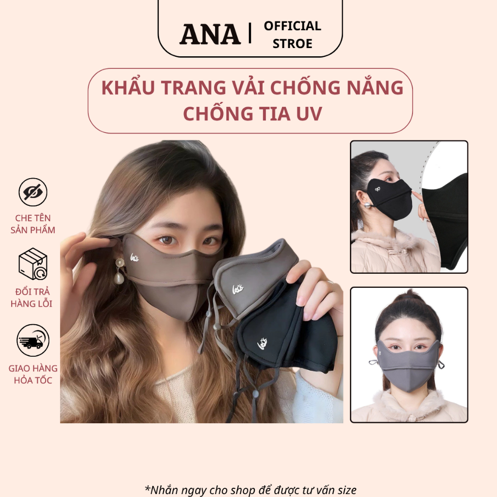 Khẩu Trang Vải Chống Nắng Chống Tia UV KT4