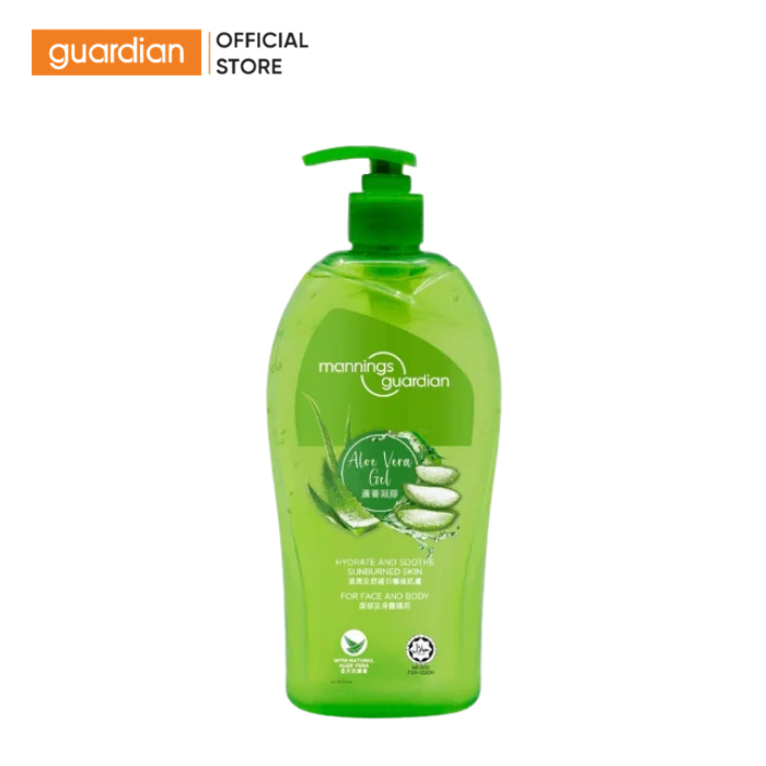 Gel Dưỡng Ẩm Mannings Guardian Aloe Vera Gel Chiết Xuất Lô Hội / Nha Đam 500ml
