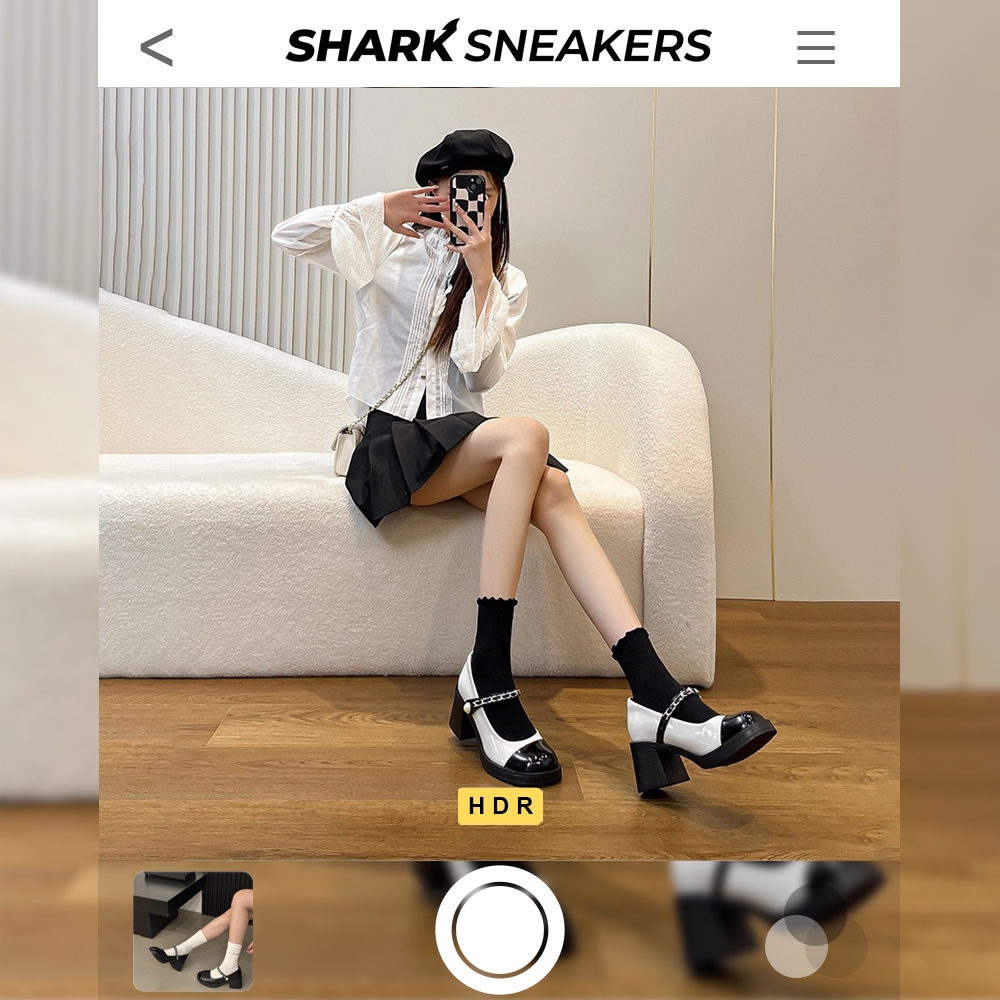 Giày Oxford Nữ Xích Vàng J86 Hàng Trung Full Box Hot Trend, Giày BÚp Bê Nữ Da Bóng Đế Cao 5cm