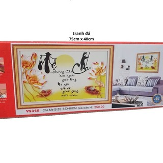 Tranh đính đá cha mẹ (chưa đính)