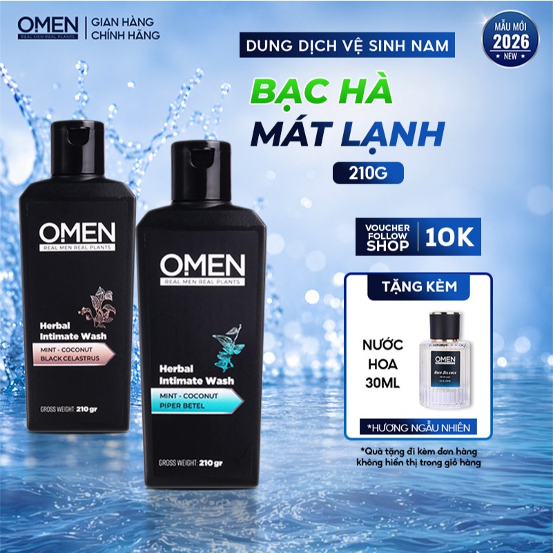 Dung Dịch Vệ Sinh Nam Giới OMEN Bọt Vệ Sinh Hương Nước Hoa Dịu Nhẹ, Thơm Mát, Kháng Khuẩn 210Gr