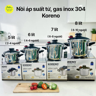 Nồi áp suất chống nổ inox 304, đáy từ dùng cho mọi loại bếp, 3 cấp độ van an toàn