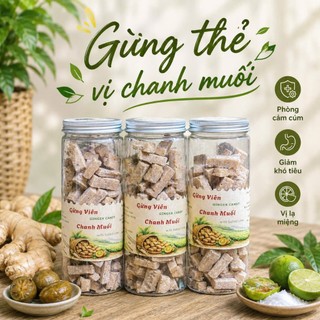 Gừng Thẻ Chanh Muối Hũ Pet 200g