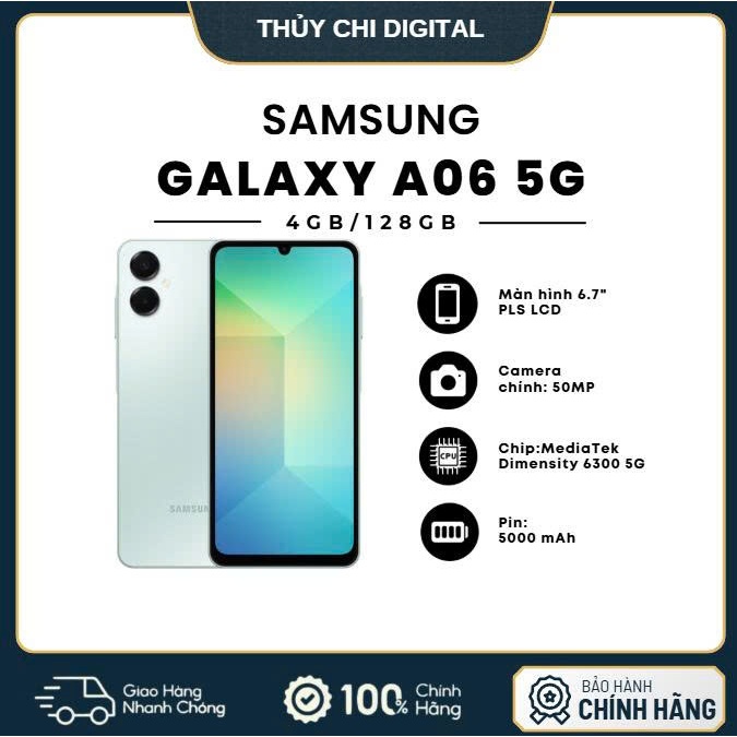 Điện thoại Samsung Galaxy A06 5G 4GB/128GB - Hàng Chính Hãng