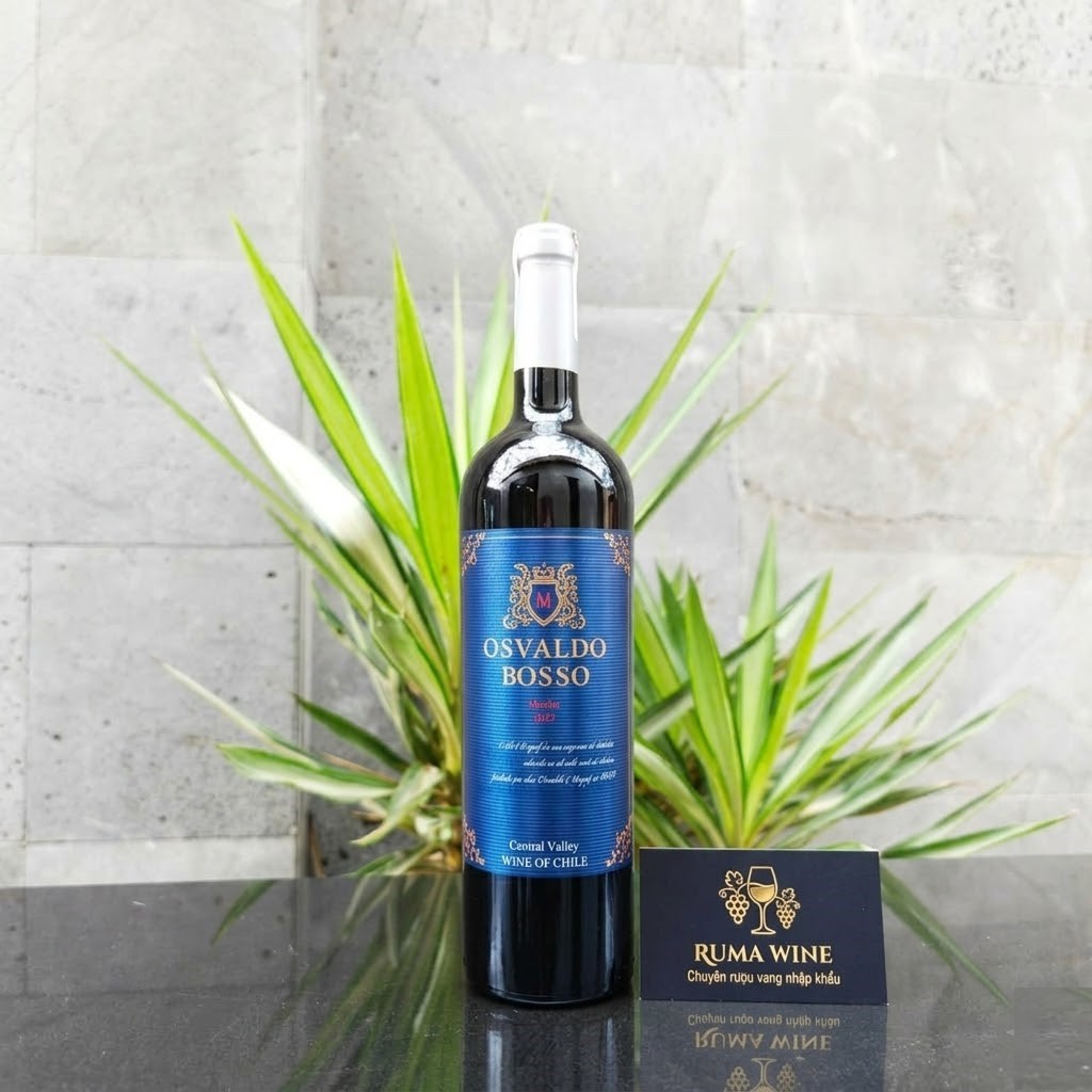 Rượu vang Chile Osvaldo Merlot 750 ml nhập khẩu chính hãng
