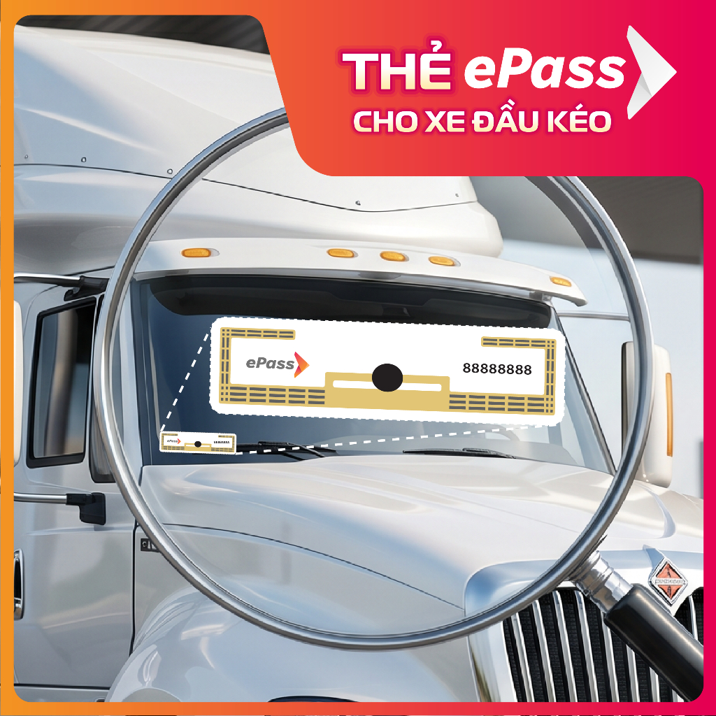 (Shop chính hãng) Thẻ dán thu phí không dừng tự động ePass cho xe đầu kéo container.